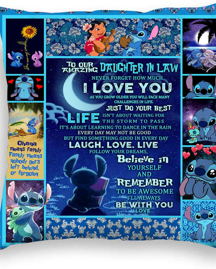 Anime Figure Disney Stitch Double Sided Print Pillowcase Kawaii Stitch Pillow Pillowcase Children Room Interior Decoration Gifts