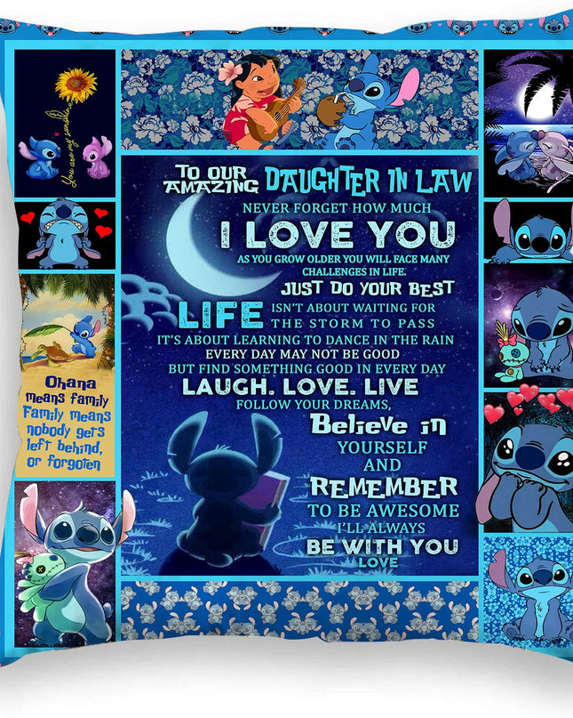 Anime Figure Disney Stitch Double Sided Print Pillowcase Kawaii Stitch Pillow Pillowcase Children Room Interior Decoration Gifts