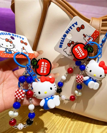 New Hello Kitty Creative Keychain Backpack Pendant Car Interior Couple Accessories Cartoon Decoration Children's Birthday Gift