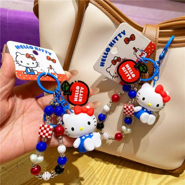 New Hello Kitty Creative Keychain Backpack Pendant Car Interior Couple Accessories Cartoon Decoration Children's Birthday Gift