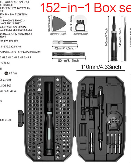 Precision Screwdriver Set, Laptop Tool Kit, 152/25 in 1 Professional Computer Screwdriver Repair Kit T5 T6 Torx Screwdriver