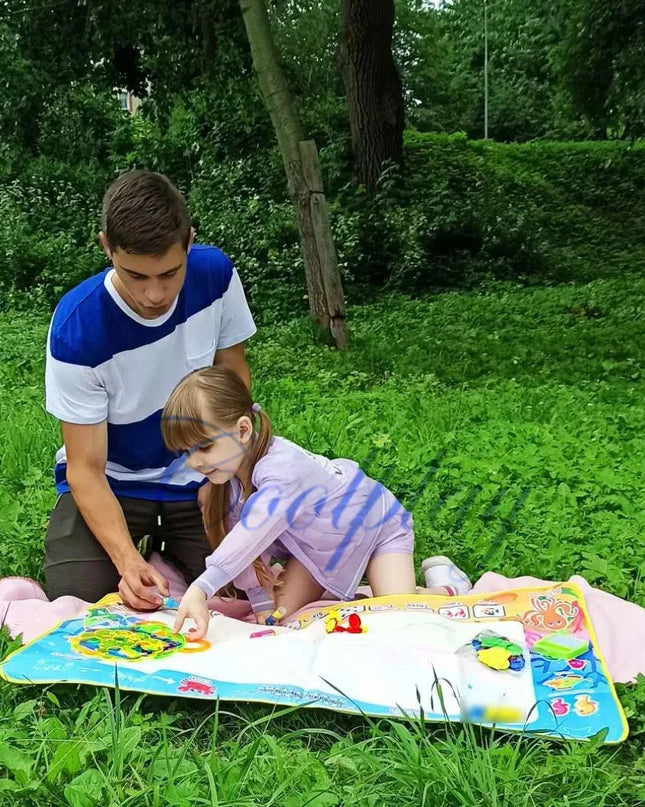 Magic Water Drawing Mat Coloring Doodle Mat with Magic Pens Educational Toys  Painting Board Montessori Toys for Kids Gifts