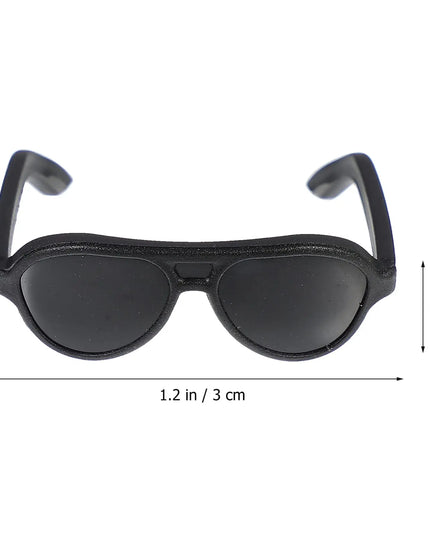 Mini Doll Glasses Mini Sunglasses Doll Sunglasses Black Mini Glasses Doll Black Sunglasses Mini Sunglasses for Crafts