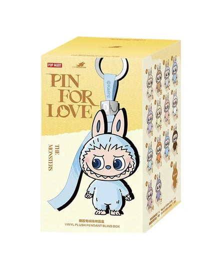 POP MART The Monsters Labubu V4 Pin for Love Series Mystery Blind Box Vinyl Face Plush Doll Pendant Keychain Toy Christmas Gifts