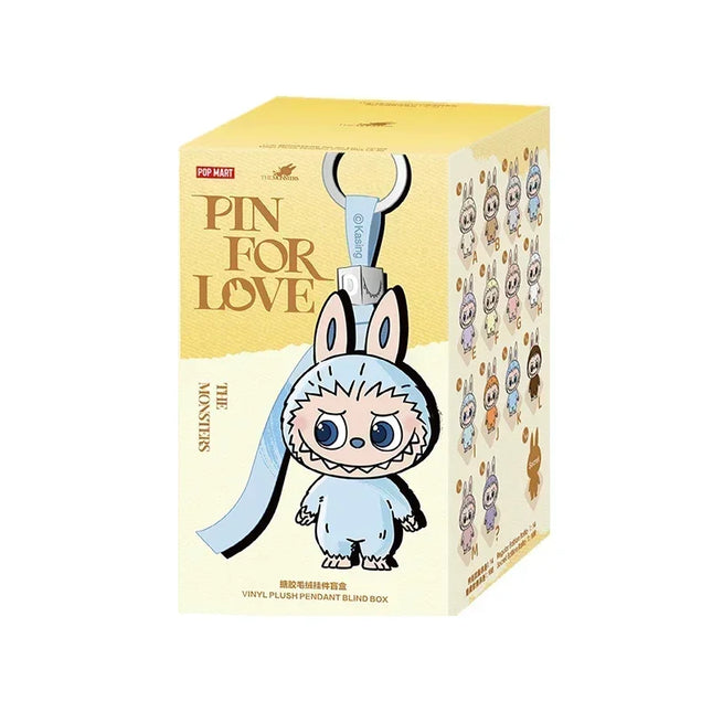 POP MART The Monsters Labubu V4 Pin for Love Series Mystery Blind Box Vinyl Face Plush Doll Pendant Keychain Toy Christmas Gifts