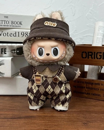 Suitable for 17cm Labubu Clothes Cute Overalls Skirt Suit V1 V2 V3 DIY Clothing Accessories Creative Children's Toy Gifts