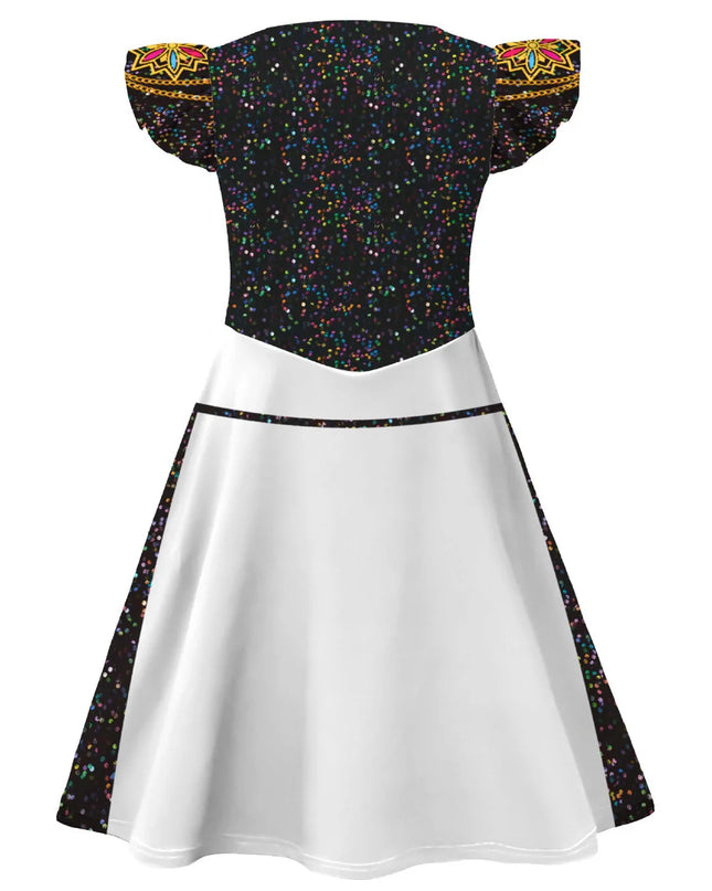 Kids Zoey Mira Rumi Demon Cosplay Costume Girls Huntrix Flying Sleeve Dress For Halloween K-Pop Idol Hunters Role Play Outfits