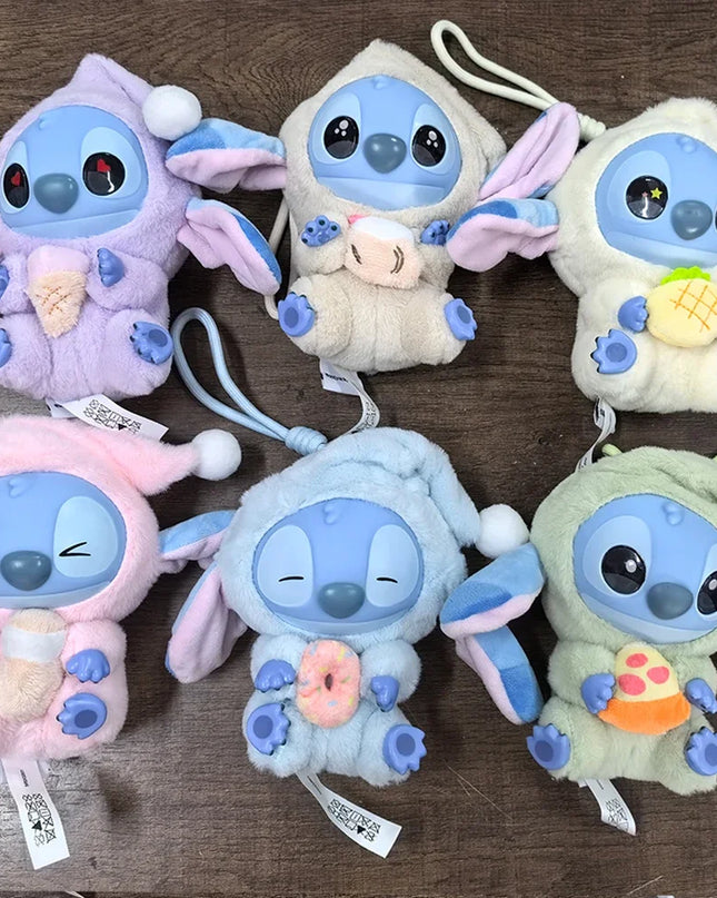 2025hot Stitch Eat Something Before Sleep Series Blind Box Plush Vinyl Toys Cute Doll Labu V3 Mystery Box Bag Pendant Decor Gift