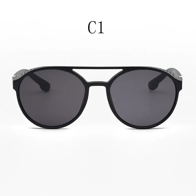 Classic Gothic Steampunk Style Sunglasses Men Women Brand Designer Retro Round Colorful Lens Vintage Sun Glasses UV400