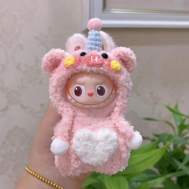 For Labubu 4.0 The Monsters Pin for Love Series Spring in the Wild Dinosaur Plush Set For Labubu V4 Doll Accessories