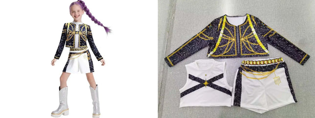 New Kids K-pop Demon Hunters Cosplay Mira Rumi Zoey Costume Girls Uniform Halloween Party 3D Printed Disguise Party Costumes