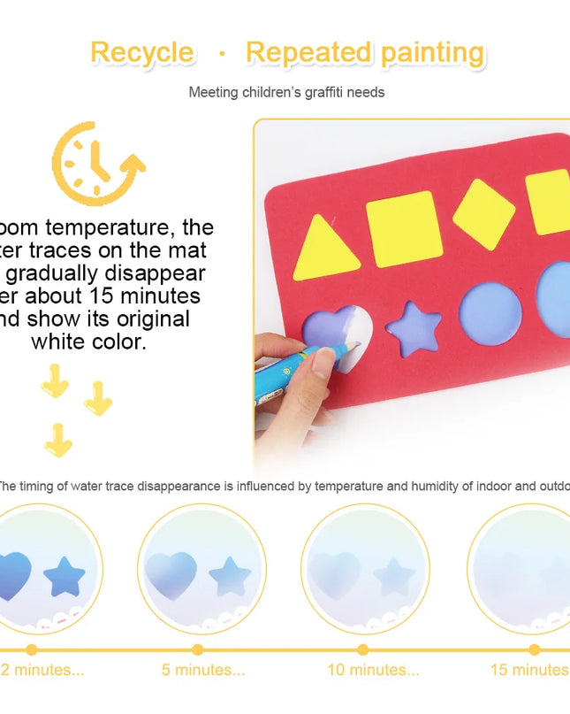 Magic Water Drawing Mat Coloring Doodle Mat with Magic Pens Educational Toys  Painting Board Montessori Toys for Kids Gifts