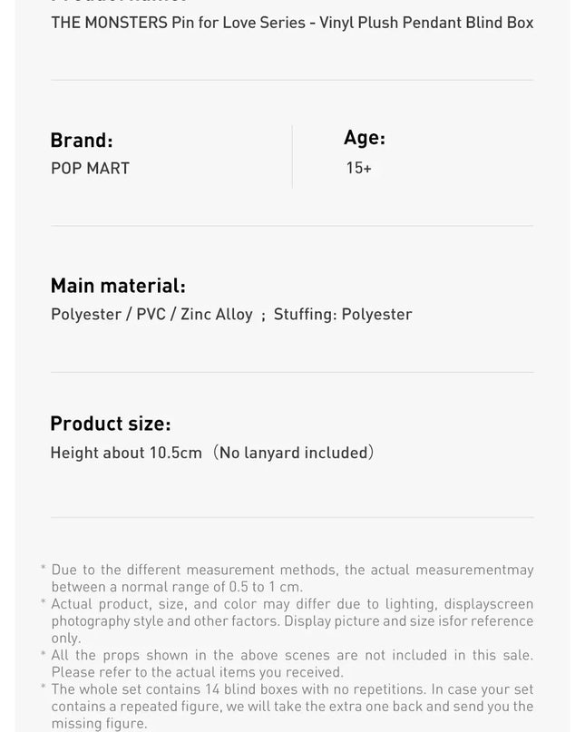 POP MART The Monsters Labubu V4 Pin for Love Series Mystery Blind Box Vinyl Face Plush Doll Pendant Keychain Toy Christmas Gifts