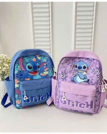 2025New Disney Lilo and Stitch Backpack Kawaii Cartoon Anime Printed Accessories Storage Bag Children's Casual Shoulder Bag Gift
