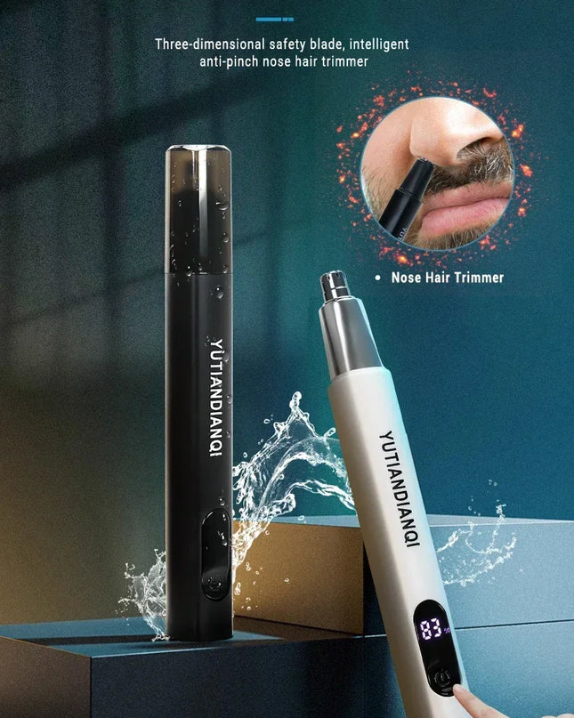 2 In 1 Electric Portable Ear And Nose Hair Trimmer Clipper 2024 Professional Painless Portable Eyebrow For Men