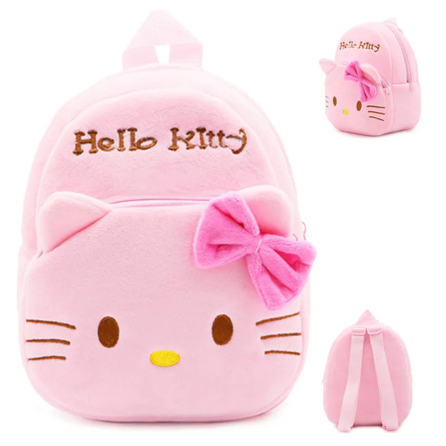 Sanrio Hello Kitty Plush Backpack Cute Cartoon Kawaii School Bag for Kids Girls Baby Kindergarten Shoulder Bag Cute Fashion Gift