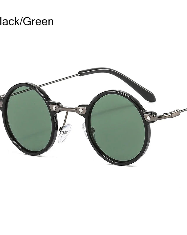 2022 Small Round Sunglasses Men Women Retro Punk Ocean Color Sun Glasses Gradient Clear Lens Eyewear Vintage Driving Glasses