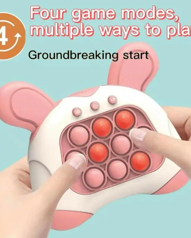 Pop it Quick Push Game Machine Fidget Kids Games Toys Sensory Toys Handheld Game Bubble Stress Pop Light Up Game for Kids Adults