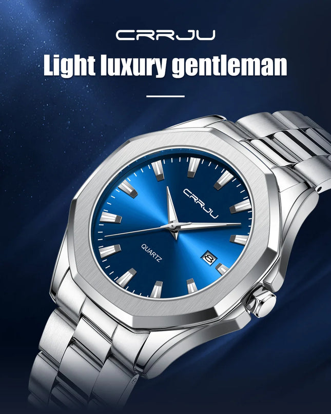 Watches for Men Classic with Date Business Dress Luxury Waterproof Luminous Mens Wrist Watch Analog Stainless Steel Men Watch