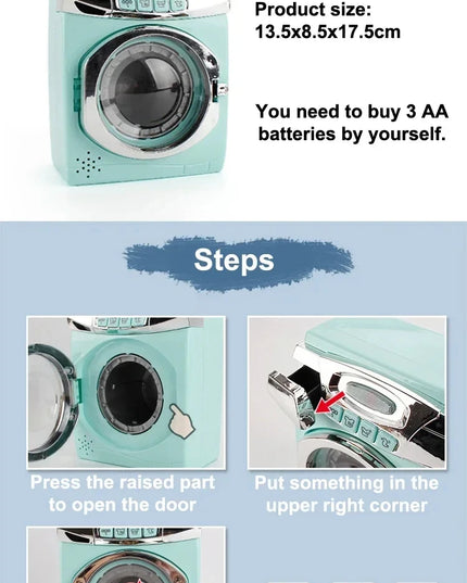 Kitchen Toys Set Kids Pretend Play Home Appliances Washing Machine Toaster Microwave Juicer Egg Cooker Girls Boys Play House Toy