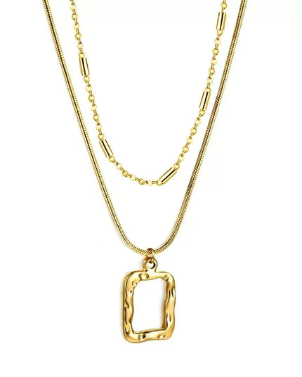 Stainless Steel Envelope Pendant Necklace Metal Waterproof Jewelry For Women