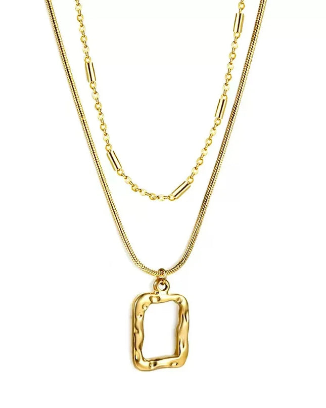 Stainless Steel Envelope Pendant Necklace Metal Waterproof Jewelry For Women