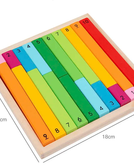 Wooden Montessori Teaching Aids Math Toys Color Fraction Sticks Kindergarten Early Education Learning Educational Toys For Kids