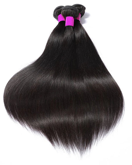 Straight Brazilian Human Hair Bundles 100% Remy Hair Extensions 1/3/4 PCS Natural Black Brazilian Hair Weave Bundles 14-30 Inch