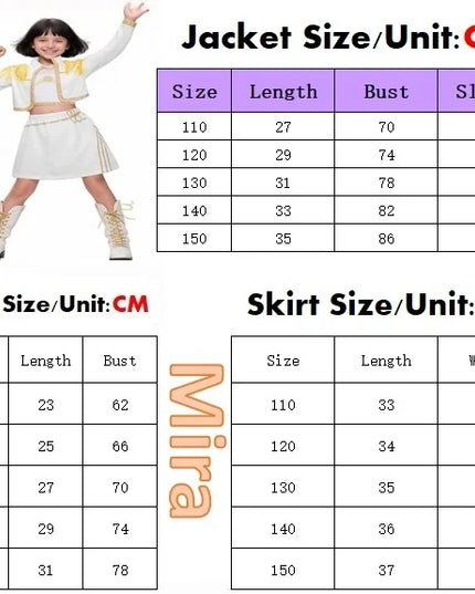 New Kids K-pop Demon Hunters Cosplay Mira Rumi Zoey Costume Girls Uniform Halloween Party 3D Printed Disguise Party Costumes