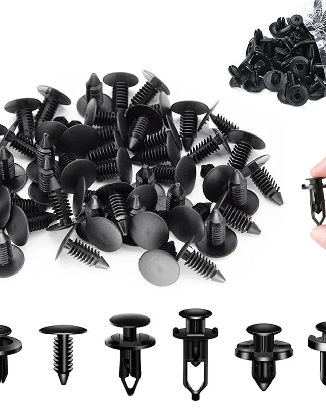 190PCS Car Retainer Clips 6 Sizes – Automotive Plastic Fasteners Kit for Auto Trim Panel Bumper Body Repair Tools