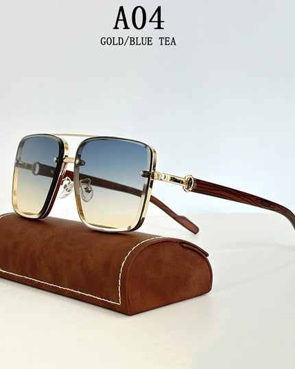 2023 Sunglasses For Men Square Sunglasses Women Trendy Luxe Vintage Fashion Glasses Retro Steampunk Shades Gafas De Sol Hombre
