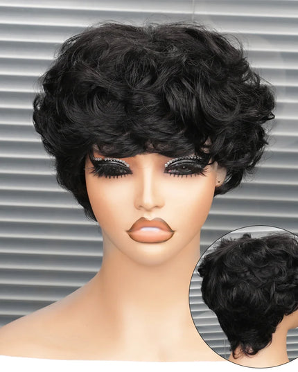 Short Human Hair Wigs for Black Women Pixie Cut Wig Human Hair Wig Glueless Wigs for Women Short Pixie Straight Human Hair Wigs