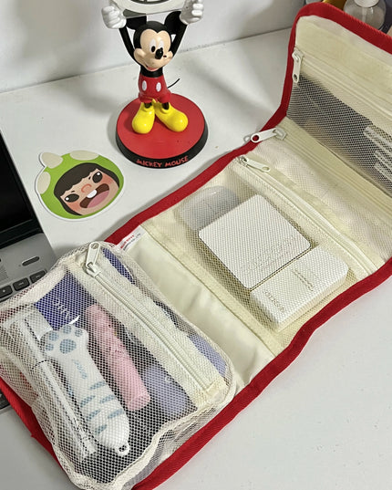 Cute Portable Travel Wash Up Storage Bag Girls Gifts Hello Kitty Kuromi Stitch KT Cat Cartoon Cosmetic Bag For Girl Kawaii Gifts