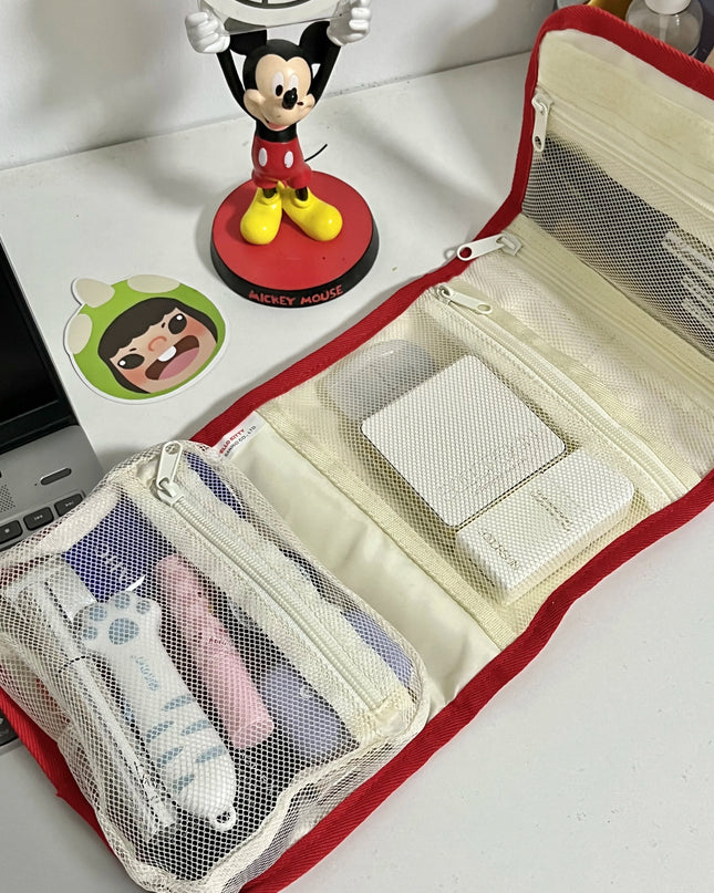 Cute Portable Travel Wash Up Storage Bag Girls Gifts Hello Kitty Kuromi Stitch KT Cat Cartoon Cosmetic Bag For Girl Kawaii Gifts