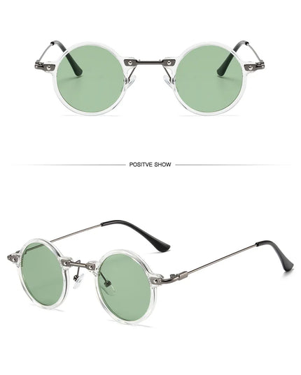 Round Sunglasses For Men Women Retro  Steampunk Sun Glasses Male Female Brand Designer Metal Frame Eyewear Shades Oculos De Sol