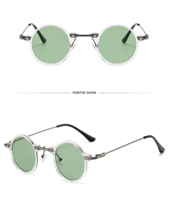Round Sunglasses For Men Women Retro  Steampunk Sun Glasses Male Female Brand Designer Metal Frame Eyewear Shades Oculos De Sol