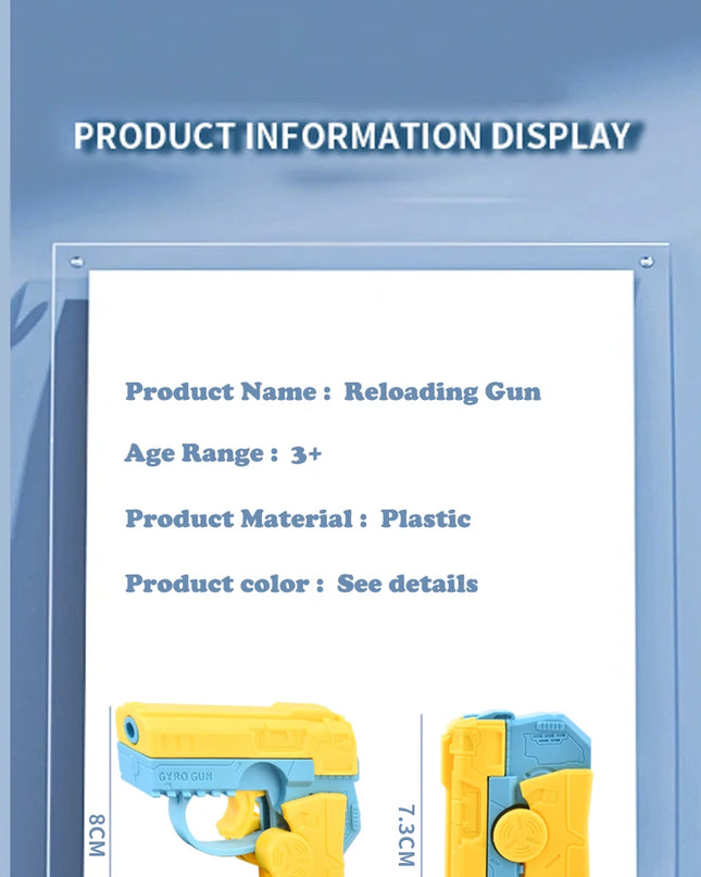 Toy Gun Mini Fidget Toy Spinner Pistol Kids Decompression Novelty Toy Hot Selling Popular Sensory Play Anti-Stress for Kids