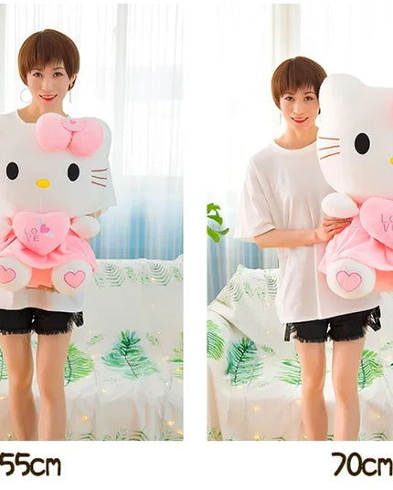 Hello Kitty Plush Stuffed Toys 25-55cm Cute Anime Cartoon Soft Pillow Doll For Children Birthday Xmas Gifts