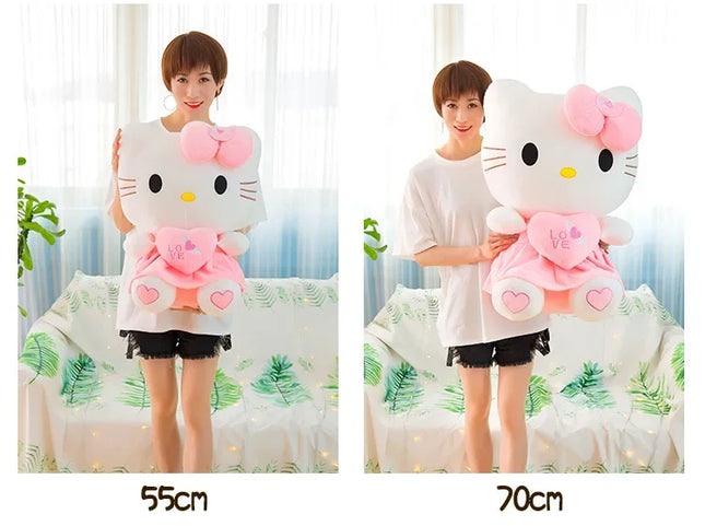 Hello Kitty Plush Stuffed Toys 25-55cm Cute Anime Cartoon Soft Pillow Doll For Children Birthday Xmas Gifts