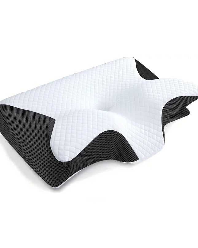 1pc Memory Foam Cervical Pillow, 2 in 1 Ergonomic Contour Orthopedic Pillow for Neck Pain, Contoured Support Pillows,Neck Pillow