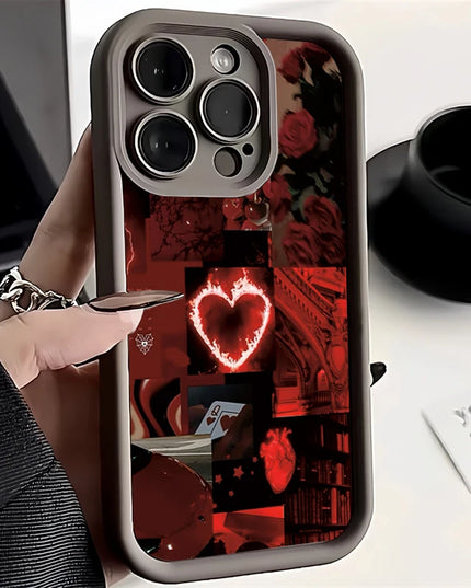 Case For iPhone 17 Cases iPhone 16 Pro Max Case Stylish Red Scenery Case For iPhone 16 12 14 11 13 Pro Max XS XR 7 8 Plus Cover