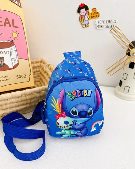 New Stitch Cartoon Children's Bags Fashion Casual Messenger Bag New Tide Take Coin Purse Boy Chest Bag Holiday Gift  Wholesale