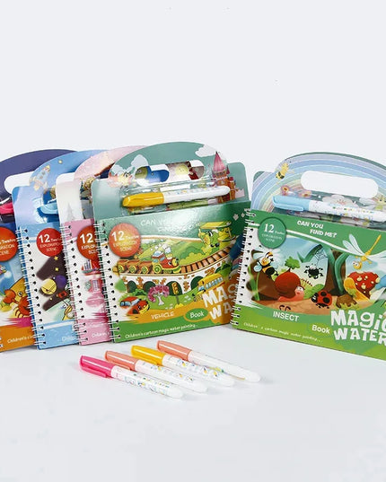 Magic Water Drawing Book - Reusable Montessori Toddler Toy, Mess-Free Painting for Early Education
