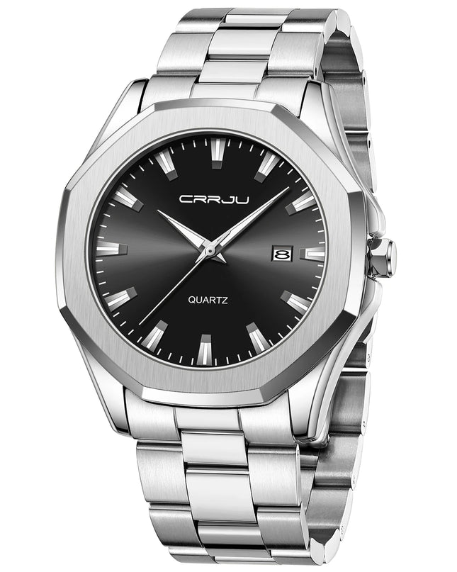 Watches for Men Classic with Date Business Dress Luxury Waterproof Luminous Mens Wrist Watch Analog Stainless Steel Men Watch