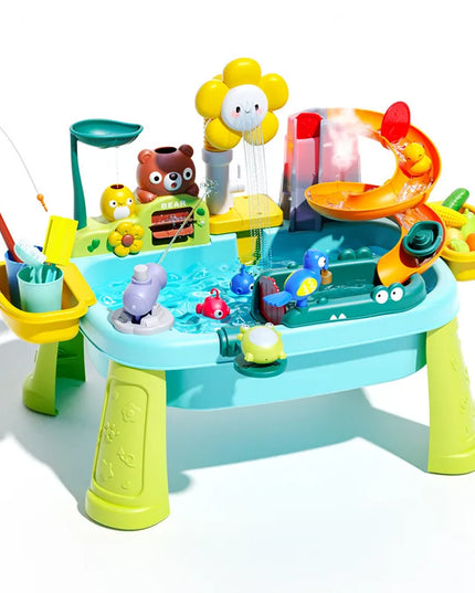 Children's kitchen toys electric fun water play water wash basin fishing dishwashing home role-playing baby early education toy