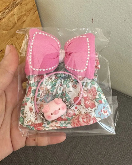 For 17cm Labubu Doll Luxry Brand design Diy Accessories Dress Sweater Overalls T-shirt Hat Set For Labubu Trendy Clothing Gift