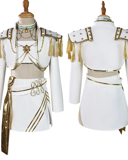 Anime Zoey Rumi Mira Cosplay Costume White PU Leather Uniform Role Play for Party Halloween Carnival Outfits