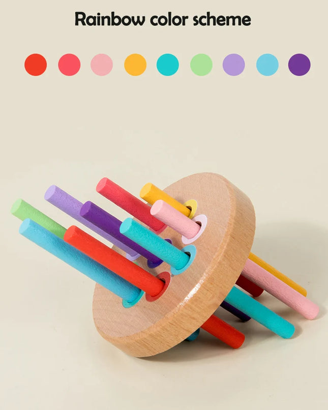 Montessori Toys Wooden Color Sorting Toys Fine Motor Skills Sensory Matching Games Educational Kid Toys For 1-3 Year Old 3+ Gift