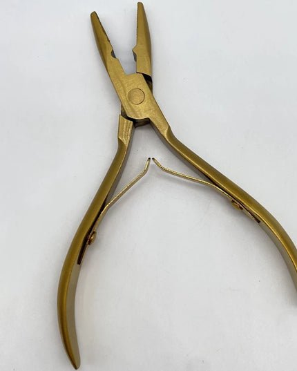 1 PC 5 inch Silver Stainless Steel Clamp Hair Extension Plier with hole Keratin Hair Extensions Ring Removal Tools