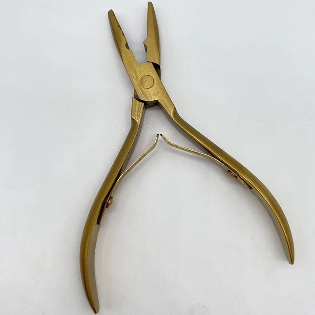 1 PC 5 inch Silver Stainless Steel Clamp Hair Extension Plier with hole Keratin Hair Extensions Ring Removal Tools